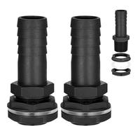 25mm Water Butt Tanks Overflow Connector, 2PCS Rain Butt Connection Set 25 Mm with Hoseclamps IBC Barrel for Garden Irrigation Water Tube