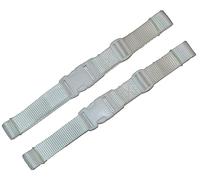 25mm Webbing Strap with Quick Release and Length-Adjusting Buckles (Pack of Two) (white, 3 metres)