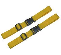 25mm Webbing Strap with Quick Release and Length-Adjusting Buckles (Pack of Two) (yellow, 2 metres)