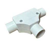 25mm White PVC Conduit Inspection Tee Junction - Pack of 1 | Tee-shaped cable access fitting for compatible electrical conduit