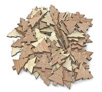 25mm Wooden Xmas Trees Shabby Chic Craft Scrapbook Vintage Confetti Christmas Trees (100)