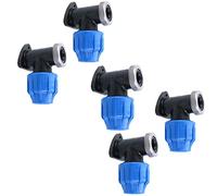 25mm x 1/2" MDPE Wall Elbow Outside Tap Fitting Threaded Connector Bend 5PK