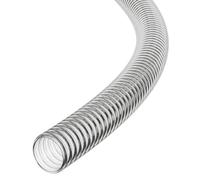 25mm x 10 Metres Clear Corrugated PVC Tube, Flexible Pond & Cable Pipe | -10°C to +65°C | 30mm Outside Dia, 2.6mm Wall | 32.8ft for Garden-Length Runs | 5 Bar Working | Crush Resistant Rib