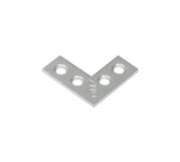 25mm x 25mm x 10mm x 1.5mm Corner L Shape Plate, Flat Angle Bracket Plates Connector Zinc Plated Steel NA25 (Pack of 20)