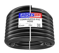25mm x 2m Reinforced Black Pond Hose for Filter, Pump & Waterfall | -10°C to +65°C | For Koi & Wildlife Ponds | 6.6ft Offcut for Repairs | 30mm Outside Dia, 2.6mm Wall | 5 Bar Working