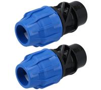 25mm x 3/4" MDPE Female Adapter Compression Coupling Fitting Water Pipe 2PK