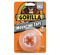 Gorilla Crystal Clear Mounting Tape (25mm X 3.8M) - 5 Pack - Heavy-Duty Double-Sided Adhesive Tape