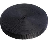 25mm x 50m Webbing Roll Polypropylene for DIY, Straps, Harnesses, Lashing and more | 970lb / 440kg breaking strain | Made in UK (Black, 25)