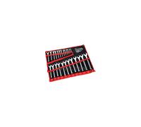 25PC METRIC DROP FORGED COMBINATION SPANNER WRENCH RING OPEN SET IN CASE 0088