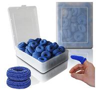 25pc RE-GEN First Aid Blue Detectable Kitchen Catering Tubular Finger Cot Bob Buddies Bandage Dressings + Storage Case