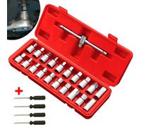 25Pc Sump Plug Socket Set & Oil Drain Key Kit For Gearbox & Axle