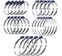 25pc Worm Drive Hose Clip Bundle Assortment Set Large Assorted Workshop Fastener