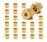 25PCS 1/8" Brass Compression Cap Stop Valve Cap, Flare Tube Gas Line Cover Pipe Fittings Brass Compression Fitting for DOT Air Brake Lines, Water, Fuel, Oil