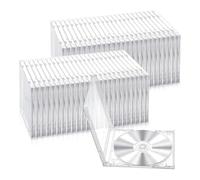 25Pcs 10.4 mm CD Jewel Cases 25 Pieces Plastic CD Jewel Case Standard Single Clear CD Case Clear Single DVD Disc Case DVD Cover Protection Replacement Standard CD DVD Cover for Protection Repla