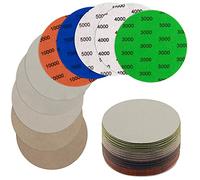 25PCS 125mm Sanding Discs, JatilEr Grit 3000/4000/5000/7000/10000 Round Wet Dry Sanding Disc Hook and Loop Flocking Orbital Sanding Pad Set in Sanding and Polishing for Electric Grinder Accessory