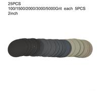 25Pcs 2 6 Inch Sandpaper Discs, Wet Dry Use, 1000 5000 Grit, for Grinding and Polishing Diverse Materials (2inch)