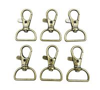 25pcs 3/4 Inch Inside Diameter D-Ring Lobster Clasp Claw Swivel Eye Lobster Snap Clasp Hook Strap (Bronze) ET1425