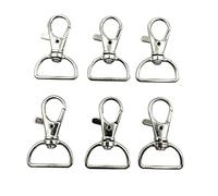 25pcs 3/4 Inch Inside Diameter D-Ring Lobster Clasp Claw Swivel Eye Lobster Snap Clasp Hook Strap (Silver) ET1424