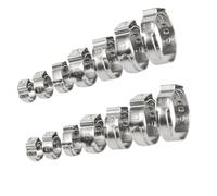 25pcs 304 Stainless Steel 6.5-23.5mm to 60mm Single Ear Hose Clamps Mini Clips One Stepless Pipe Clamp(14.8mm)