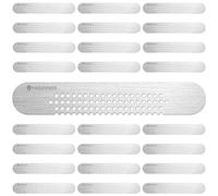 25PCS 304 Stainless Steel More Durable Window Weep Hole Screen Patch Drain Quickly PET Self Adhesive More Sticky & Waterproof (2.36in*0.39in(6cm*1cm))