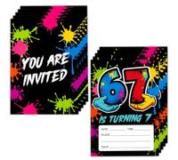 25PCS 67-Themed, Party Invitations Kids, Colourful Party Invitation Cards