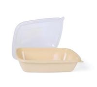 25pcs 750ml Rectangular Beige Meal Prep Containers 1 Compartment | BPA Free Reusable Food Grade Plastic with Transparent Lids | Microwave Freezer Dishwashers Safe | Stackable Storage Lunch Boxes