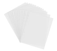 25PCS A5 Binder Inserts Sleeves 5x8in Clear Pockets Sheet Protectors Double Sided Waterproof Top Loading Plastic Planner Inserts for 6 Ring Binders, Letter Size for Document Photo Office Supplies
