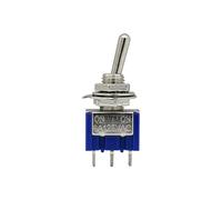 25pcs AC125V 6A 3-Pin SPDT On/Off/On 3 Position Latching Mini Toggle Switch Blue