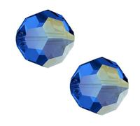 25pcs Adabele Austrian 6mm Faceted Round Crystal Beads Sapphire Blue AB Compatible with 5000 Swarovski Crystals Preciosa SSU-613
