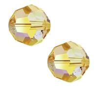 25pcs Adabele Austrian 8mm Faceted Round Crystal Beads Topaz Yellow AB Compatible with 5000 Swarovski Crystals Preciosa SSU-808