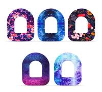 25pcs Adhesive Patches Compatible with Omnipod 5, Waterproof Lexcam Overpatch Non-Fraying Glucose Sensor Monitor Patch Sensor Stickers Sensor Covers Accessories Parts(Water Lily)