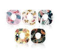 25pcs Adhesive Patches for Dexcom G7, Waterproof Sensor Covers Monitor Overpatches Butterfly Leaves Print Sweatproof Pre-Cut Sensor Sticker Tape Accessories, Long Lasting