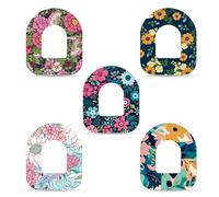 25pcs Adhesive Patches for Omnipod 5, Waterproof & Sweatproof Insulin Sensor Cover Adhesive Tape Glucose Monitor Protective Sticker Compatible with Omnipod 5 Overpatches (Floral Styles)