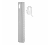 25pcs Adjustable Curtain Hooks, Heavy-Duty POM Plastic Clip-On Drapery Hooks with Pinch Pleat Design, Rust-Proof White Sliding Hooks for Tracks and Rods, Easy No-Sew Installation for Home Office