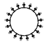 25pcs Adjustable Misting Nozzle Head Garden Irrigation Systems | PP Closed Spray Design, Variable Flow and Angle Control, Soft Uniform Coverage for Lawns Edges, Growers and Landscapers