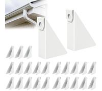 25Pcs Aluminum Gutter Wedges for 5" K-Style Gutters, Gutter Level Wedges Shims for Angled Fascia Fits 6/12 through 10/12 Roof Pitch, Pre-Drilled Rain Gutter Support Spacer Brackets for Slanted Fascia