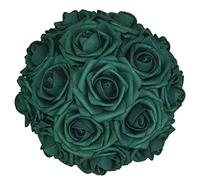 25pcs Artificial Flower，Real Touch Artificial Foam Roses Decoration DIY for Wedding Bridesmaid Bridal Bouquet Centerpieces Party (25, Army Green)