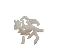 25pcs Artificial Maggots Buoyant Pop Up Fluorescent Fluoro Fake Maggots for Fishing Soft and Lifelike Bait Trout and Carp Fishing Tackle (White)
