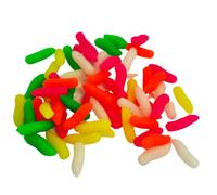 25pcs Artificial Maggots Buoyant Pop Up Fluorescent Fluoro Fake Maggots for Fishing Soft and Lifelike Bait Trout and Carp Fishing Tackle (Mixed Colours)