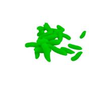 25pcs Artificial Maggots Buoyant Pop Up Fluorescent Fluoro Fake Maggots for Fishing Soft and Lifelike Bait Trout and Carp Fishing Tackle (Fluorescent Green)