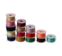 25pcs Assorted Colors Size A Class 15 (SA156) 60WT Prewound Bobbins Thread with Clear Storage Plastic Box for Embroidery Thread Sewing Thread Machine