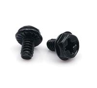 25pcs Black Silver 6#-32x5/6/8mm PC Case Power Supply Hard Drive Motherboard Head Mount Fix Screw DIY Computer B-6-32x5mm-black