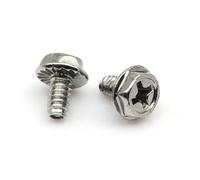 25pcs Black Silver 6#-32x5/6/8mm PC Case Power Supply Hard Drive Motherboard Head Mount Fix Screw DIY Computer B-6-32x6mm-silver