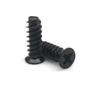 25pcs Black/Silver KB4*8/10/12mm KB5*10/12/15mm PC Case Cooler Cooling Fan Flat Countersunk Head Mount Screw(Black,M4x12mm)