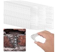 25pcs Brick Weep Hole Cover, 2.8x2.76 Inch Stainless Steel Brick Weep Hole Covers Stops Weep Shield for Windows Brick Walls Protection Supply Excluder Mesh to Keep Mice Out for Brick Wall, Can be Cut