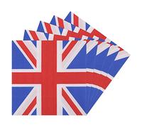 25pcs British Party Napkins 25pcs - Union Jack Disposable Napkins for Patriotic UK Events, King Charles Birthday, Jubilee, Pub Parties & Flag Themed Celebrations, 33cm x 33cm