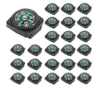 25PCS Button Compass Survival, Watch Band Compass, Mini Compass, Watch Strap Compass, Hiking Compass, Portable Survival Compass, Button Compass Set for Survival Watch Band Bracelet