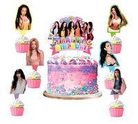 25pcs Cake Decorations with 24pcs Cupcake Toppers, 1pcs Cake Topper for Kat_seye/Tenn Girl Boy Birthday Party Supplies