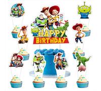25Pcs Cartoon For Toy Inspired Story Cupcake Toppers,Inspired Cupcake Picks School Wizard Theme Birthday Party Cake Decorations Supplies.