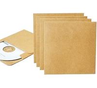 25Pcs CD DVD Sleeves Retro Brown Kraft Paper CD DVD Sleeves Envelopes Cardboard Storage Cases Holder,CD Storage Holder Covers Packaging Sleeves,Media Storage,DVD Cases